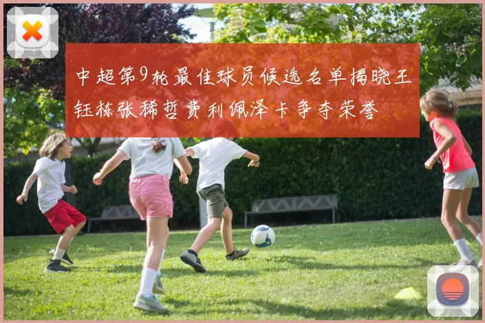 中超第9轮最佳球员候选名单揭晓王钰栋张稀哲费利佩泽卡争夺荣誉